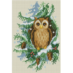 Алмазна мозаїка ColorArt Сова 20х30 см квадратні алмази